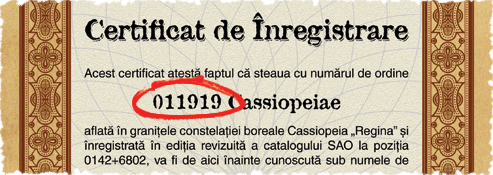 Numărul SAO pe Certificatul de Înregistrare