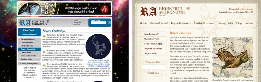 Cumparaostea.ro Înainte și După Redesign